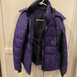 A.N.A a new approach winter coat w/faux fur hood